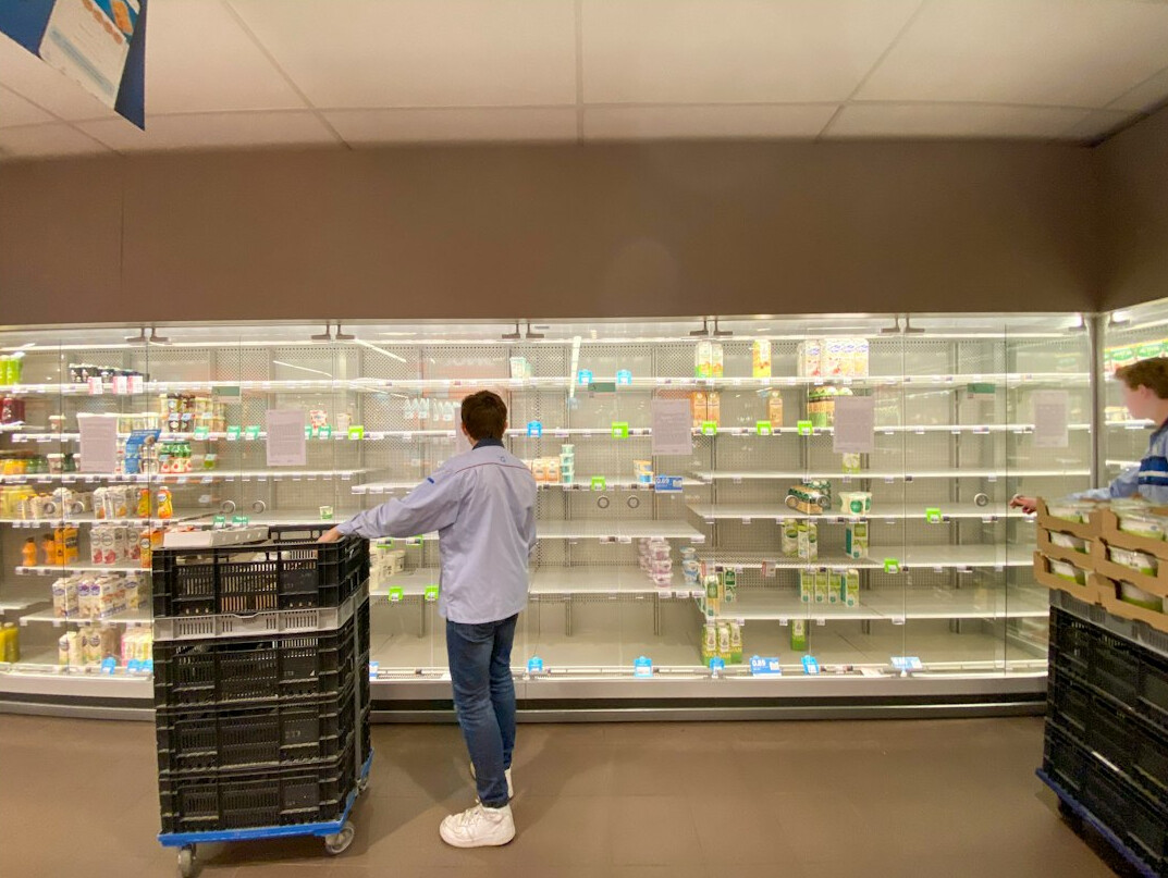 supermarket security guard watching