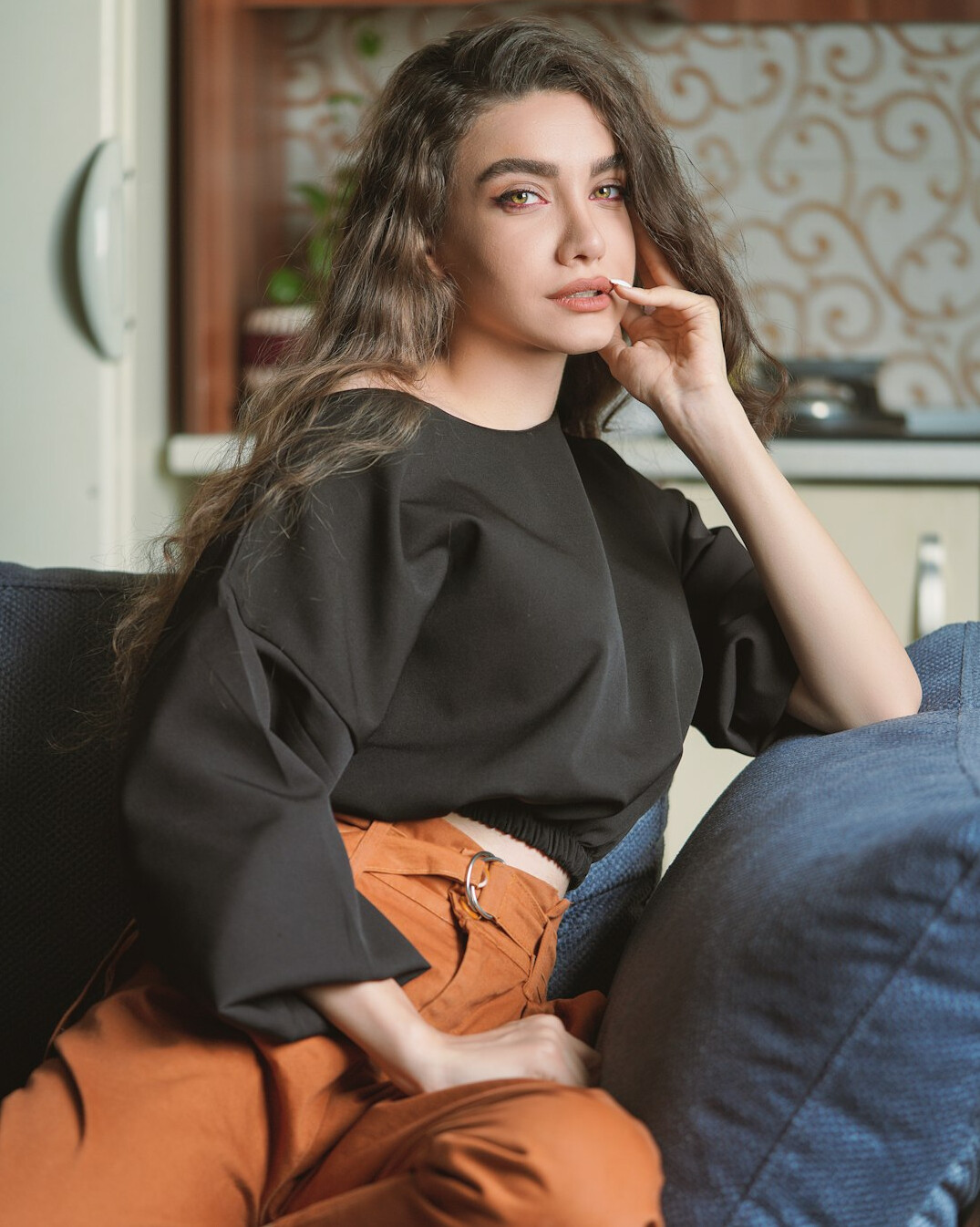Portrait of a Uruguayan woman editor with dark hair